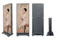 BESCAN~ Affichage publicitaire LED pliable P2.5, signalisation numérique sur pied