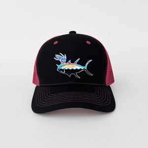 Sombrero de pesca con logotipo bordado personalizado de Vietnam, sombrero de camionero de pescador de malla rosa, gorra de béisbol Snapback deportiva, sombreros de 6 paneles - Product Image 1