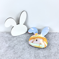 Badge en bois personnalisé pour Pâques, à sublimer, à attacher, vente en gros