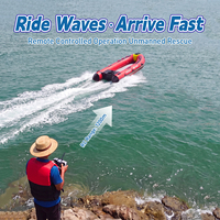 Bote de Rescate Inteligente con Propulsión a Chorro de Agua, Control Remoto Inalámbrico de Alta Velocidad, Autoinflable, con GPS, Robot Salvavidas