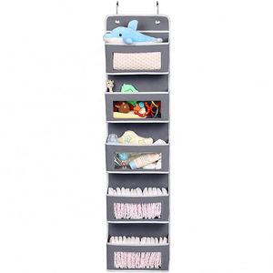 Over the <b>Door</b> Organizer Wall Closet Hanging Organizer Storage Bag With 5 Clear Window Pockets Metal Hooks - Product Image 1
