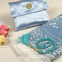 Elegante Tragbare Tasche Sajadah Weicher Islamischer Tesbih Eid-Geschenk-Set Gebetsteppich Tasbih-Set Muslimisches Geschenkset für Ramadan Hochzeit