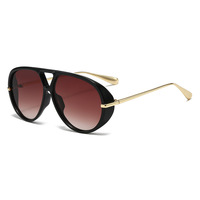Kacamata Pilot Metal Klasik Pria Wanita Bingkai Ganda Kacamata Hitam Ukuran Besar Retro Pilot Frame Shades Grosir Pabrik