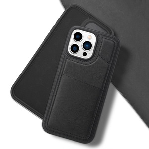 Huanmin's new model, suitable for <b>iPhone</b> 16 series, business cardholder phone case, full protection, with <b>stand</b> and wallet funct - Product Image 2