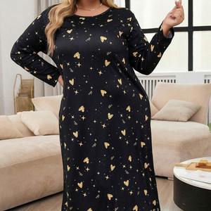 سلس مخصص مقاس كبير فستان فضفاض بيجامات المرأة الصيف مثير إغراء باس النوم - Product Image 3