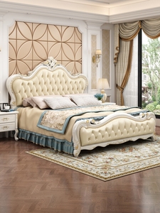 <span class=keywords><strong>Cama</strong></span> <span class=keywords><strong>Continental</strong></span> Blanca Personalizada de Estilo Princesa, <span class=keywords><strong>Cama</strong></span> Queen de 2.2 m, <span class=keywords><strong>Cama</strong></span> Doble Americana, Juego de Muebles para Dormitorio - Product Image 4