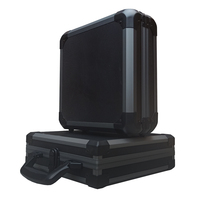 Mallette de transport rigide en aluminium noir pour 16 boules boîte de rangement de billard avec serrure de porte et rangement de craie ensemble de billard en résine mallette à outils