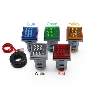 Voltímetro Digital LED Cuadrado, Amperímetro, Medidor de Frecuencia, Luces de Señalización AC20-500V, Indicador de Voltaje, Corriente y Frecuencia, Probador G65 - Product Image 1