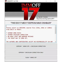 Logiciel IMMO-OFF 17 IMMOFF17 Version d'Activation EDC17 MED 17, Correction de Checksum EEPROM ECU pour Flash IMMO OFF