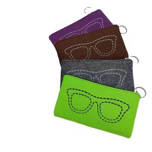 Niedriger Preis Mode erneuerbare einfache Filz Brille Tasche Persönlichkeit Reiß verschluss tasche Multifunktion ale Brille <span class=keywords><strong>Box</strong></span> <span class=keywords><strong>Box</strong></span> praktische Aufbewahrung tasche - Product Image 3