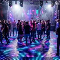 Piste de danse interactive LED étanche IP54, 8x8 panneaux vidéo, lumières DJ, piste de danse lumineuse pour mariage