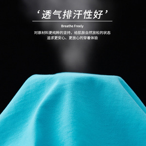 Men's Pure Cotton T-Shirt Solid Color Round Neck Short Sleeve Breathable Loose Fit For Leisure Activities - Product Image 2