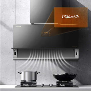 <span class=keywords><strong>Hotte</strong></span> de cuisine Keon Factory, noire, en verre plat, mur latéral, pour la maison, la cuisine, le restaurant, <span class=keywords><strong>hotte</strong></span> de cuisine - Product Image 4