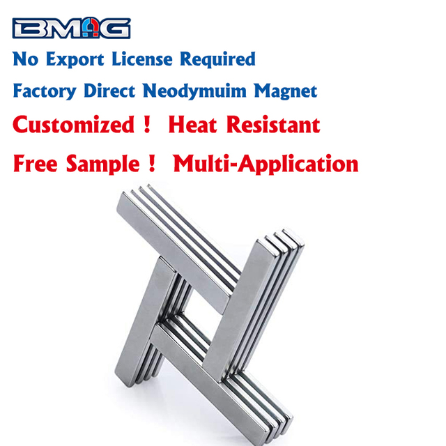 Custom N48 30x10x5mm Precision BLDC Motor Component Industrial Permanent Strong Neodymium Block Magnet