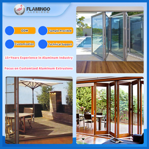 Porta Bifold per Esterni Resistente, <span class=keywords><strong>Porte</strong></span> Bifold da Esterno in Alluminio, Porta Bifold <span class=keywords><strong>a</strong></span> 5 Pannelli Colore Bianco - Product Image 6