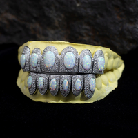Grilles dentaires personnalisées en argent 925, or massif 10K, 14K, 18K, opale, moissanite, hip hop, glacées