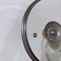 Fabricant chinois fournit des couvercles de casserole en acier inoxydable, anneau en verre trempé, couvercle de remplacement pour ustensiles de cuisine