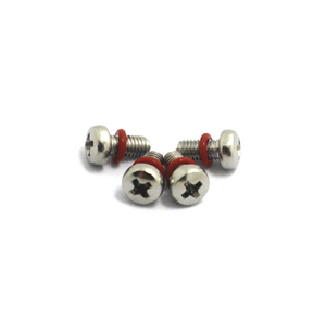 M2 M3 M4 Stainless Steel Self Sealing <b>Screws</b> with O-Rings Pan Phillips Head Metric 10mm Cap Diameter Class 8.8 Zinc Plated - Product Image 1