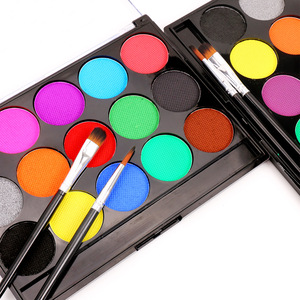 Kit de pintura facial, 15 colores, soluble en agua, para maquillaje de escenario de Halloween, pintura corporal - Product Image 1