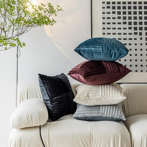 Coussin matelassé uni canapé salon maison oreiller dos tissu canapé taie d'oreiller - Product Image 2