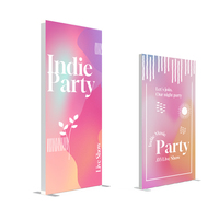 Boîte lumineuse en tissu pliable LED SEG Admax en aluminium 3,3 x 8 pieds, sans outil, réglable en hauteur, design étanche pour salon professionnel