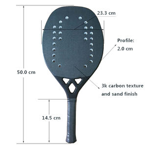 לוגו diy להתאמה אישית גרפיט פחם החוף טניס צורה יהלום נייד עם רשת פוליאסטר תוצרת מחבט סין מחבט סין - Product Image 6