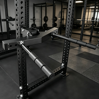Barres parallèles réglables et pliables en acier robuste avec poignées larges et étroites pour rack de squat