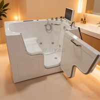 Baignoire à accès facile pour maisons de retraite Poignée de sécurité Entrée basse Siège confortable Entretien facile