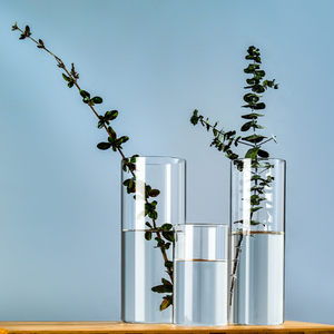 <span class=keywords><strong>Vase</strong></span> cylindrique en verre <span class=keywords><strong>transparent</strong></span> de luxe 70 <span class=keywords><strong>80</strong></span> 100 <span class=keywords><strong>cm</strong></span> de <span class=keywords><strong>haut</strong></span> avec logo personnalisé - Product Image 5