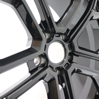 Rines de Aleación de Aluminio Forjado Personalizados de 18-24 Pulgadas en Negro Brillante para Zeekr 009 001 7X BMW Mercedes Porsche Macan Taycan Geely