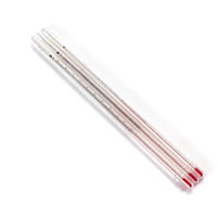 Thermomètre de laboratoire à long axe en verre haute transparence pour lecture visuelle des réactions thermiques à domicile et à l'école