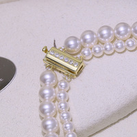 S925 argent Sterling élégant polyvalent bricolage perle accessoires Double rangée chandail chaîne Bracelet fin fermoir et collier fermoir