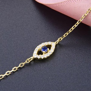 กำไล925เงินสเตอร์ลิงแบบปรับได้โรเดียมสีทองสำหรับผู้หญิงสำหรับงานเลี้ยงงานแต่งงานของขวัญแต่งงานเพทาย - Product Image 3