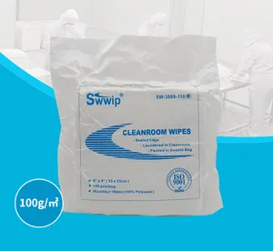 Smt Cleaning 9*9 Micro Fiber Superfine Fiber Cleanroom Microfiber Wiper