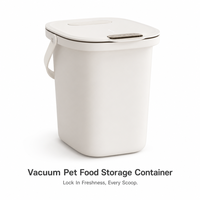 Conteneur de stockage automatique pour aliments pour animaux de compagnie, en matériau ABS écologique, avec batterie 4500 mAh, étanche à l'humidité et ventilé