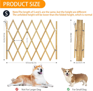 Barrière pour animaux de compagnie en maille temporaire multifonctionnelle et écologique pour l'intérieur et l'extérieur, clôtures pliables en bois pour chiens avec forme personnalisée - Product Image 3