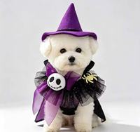 Écharpe triangulaire réglable en polyester doux pour animaux de compagnie, motif dessin animé d'Halloween, bavoir amusant et mignon pour chats et chiens, accessoire de décoration de fête