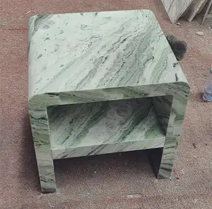 SHIHUI Design petites Tables de chevet vertes à 2 couches en marbre pour salon de luxe