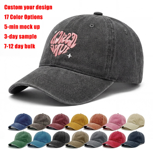 미국산 250 플래그 기념 빈티지 워싱 6 패널 언스트럭쳐드 아빠 모자 야구 모자 (도매 맞춤 제작) - 축제 기념용 - Product Image 1