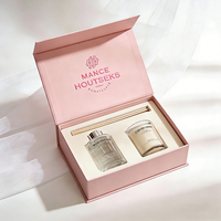 Boîte cadeau personnalisée, porte-bougie en verre, pots à bougies, diffuseur aromatique vide, flacons en verre pour parfums et aromathérapie