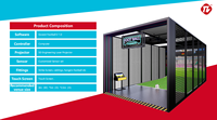 Système de tir interactif de simulateur de jeu de football de réalité virtuelle Gooest pour parc d'attractions intérieur
