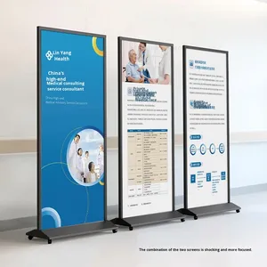 Support d'affichage métallique double face rempli d'eau - Montage facile, portable, résistant au vent, style italien pour usage intérieur/extérieur <span class=keywords><strong>BOZE</strong></span> - Product Image 5