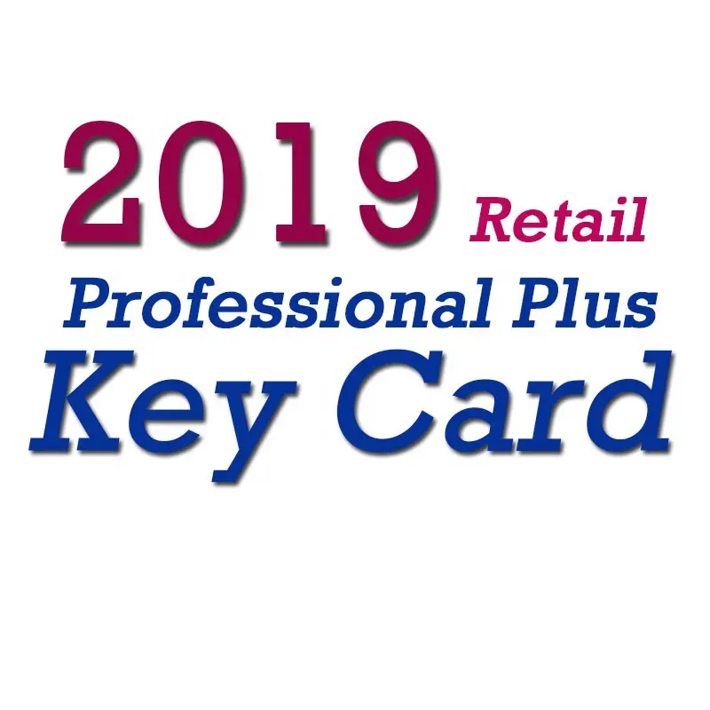 Authentique 2019 Professional Plus Key Card 100% Activation en ligne 2019 Pro Plus Key Card 2019 Keycard Expédition rapide