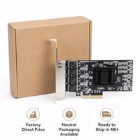 Adaptador de servidor Ethernet Gigabit de 4 puertos y 2.5G, tarjeta de red PCI Express con controlador RTL8125 para expansión de red