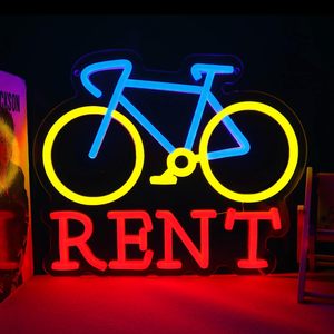 Bicycle Rental Letreros Neon LED dimmable USB powered ambient <b>light</b> store <b>window</b> decoration <b>light</b> street indicator <b>light</b> 5V - Product Image 6