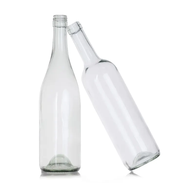 Tinh thể rỗng botellas de vidrio vino Kính rượu rượu chai 500ml 750 ml