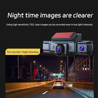 Nouvelle Caméra de Tableau de Bord Transfrontalière à Enregistrement Quad 1080P avec Vision Nocturne HD, Grand Angle, Écran 3.0 Pouces, Caméra DVR pour Voiture
