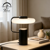 Lampe de table LED vintage pour hôtel, lampe de lecture moderne en fer et verre pour chambre à coucher