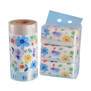 Customized High Quality Eco- Friendly Flat Transparent BOPP Plastic Packaging Mylar Film Roll For Toilet Paper Packing