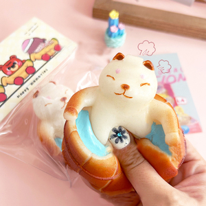 Funny Creative 7cm TPR Puppy Bathing Squishy Toy for Kids and Adults Easy Mood <b>Fun</b> & Stress Relief Squeeze Gift - Product Image 1